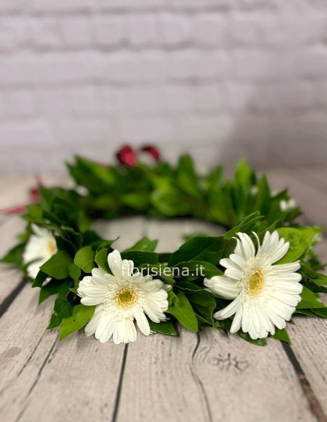 Coroncina alloro con gerberine